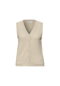Street One - Weste, V-Ausschnitt, für Damen - 17499 SMOKE BEIGE