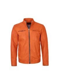 JILANI - Herren Lederjacke Lammnappa orange - orange