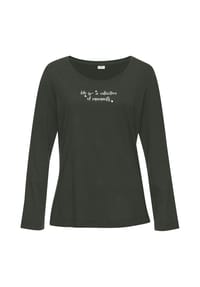 s.Oliver - Schlafanzug-Oberteil Everyday, U-Ausschnitt, für Damen - 4526 DK GREEN