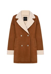 freshlions - Wollmantel Nevara mit stilvollem Reverskragen - Beige