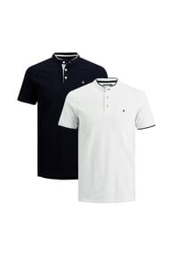 JACK & JONES - Poloshirt 2er Pack Paulos Mao - Bright cobalt