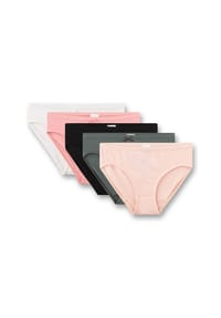 Sanetta - Mädchen Rioslips 5er Pack - Teens, Single Jersey, Baumwoll-Stretch - Schwarz/Grün/Rosa