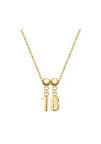 GLANZSTÜCKE MÜNCHEN - Glanzstücke München Schmuckset Zahl 18 Sterling Silber 50084188 - gelbgold