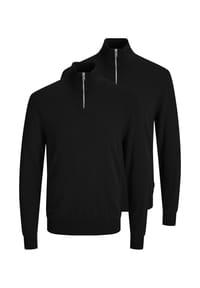 JACK & JONES - Troyer 2er Pack Emil Knit - Dark grey melange