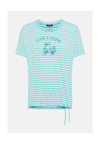 olsen - T-Shirt, Tunnelzug, für Damen - 40298 POOL BLUE