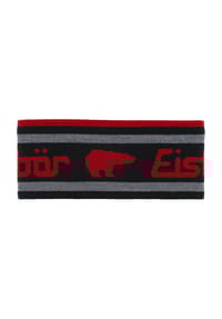 Eisbär® - Stirnband "Chantini", Merinowolle, Logo-Strick - 306 GRAUMELE-WHITE