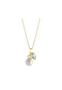 fascination by Ellen K. - Halskette 375/- Gold 1 Blautopas beh. - gelb