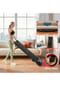 HOME FITNESS CODE 2-in-1 Laufband C1, manuelle Steigung, LED-Display, Fernbedienung, Trainingsmatte, Schwarz Bild 9