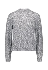 BETTY & CO - Strickpullover mit Stehkragen - Light Blue/Cream