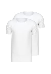 CALIDA - Herren T-Shirt, 2er-Pack Natural Benefit - weiss