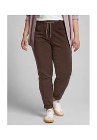 TOM TAILOR plus - Chino-Hose, 5-Pocket, für Damen - 13234 DARK BROWN