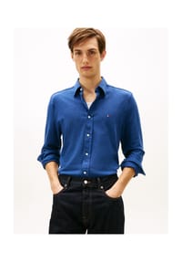 TOMMY HILFIGER - Freizeithemd, Langarm, Kent-Kragen, für Herren - DVD INDIGO HEATHER
