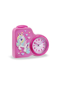 Atlanta by PARAGON - Einhorn Kinderwecker ohne Ticken für Mädchen Rosa - 2145/17 - Rosa