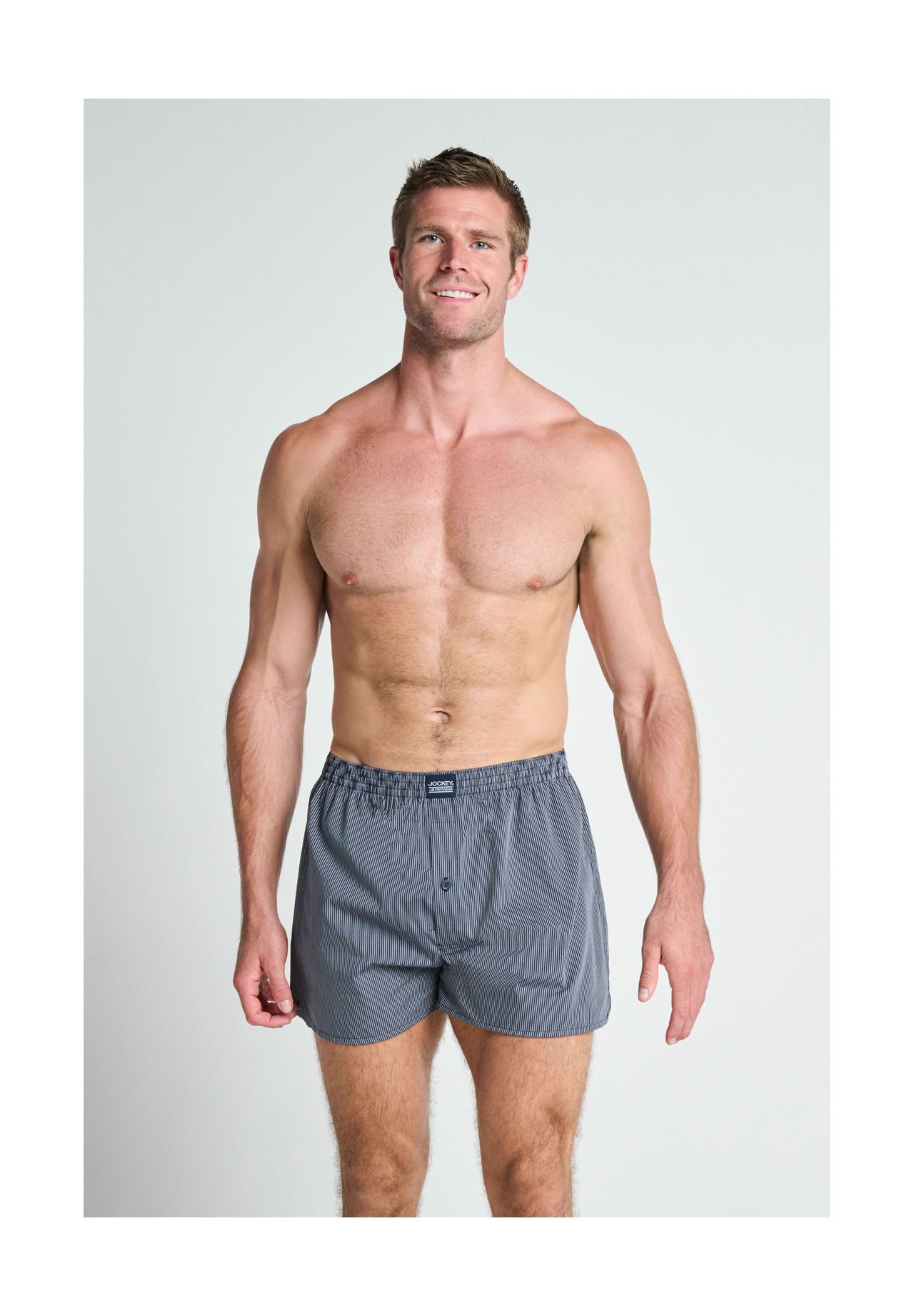 Jockey® Boxershorts, 2Er-Pack, Gemustert, FüR Herren, Blau, L