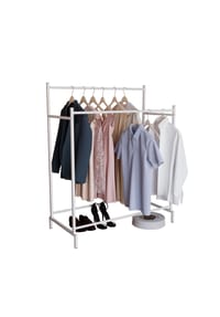VCM. - Metall Kleiderschrank | offener Schrank | begehbarer | Kleiderständer| Maße ca. H. 136 x B. 103 x T. 52 cm- Labol L - Schwarz