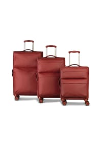 WORLDPACK Kyoto - Kyoto 4 Rollen Kofferset 3-teilig mit Dehnfalte - beige
