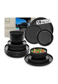 SÄNGER Steingut Geschirrserie Madeira - Madeira - Schwarz - Kaffeebecher Set Madeira  6 teilig
