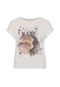 CARTOON - T-Shirt, Baumwolle, für Damen - 1973 PAT CREA/BEIG