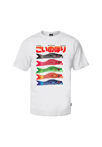 OLDSKULL - T-Shirt Asian Koi mit coolem Print - White