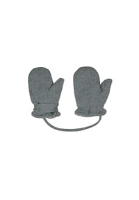 maximo® - MINI-Fausthandschuhe  mit Daumen, Fleecefutter, Basicfarben - graumeliert