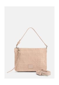 FREDsBRUDER - WEAVE HARMONY Schultertasche, Leder, Reißverschluss, für Damen - 4012-STONE