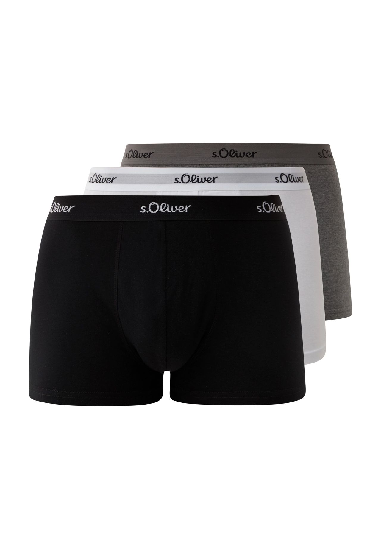 S.oliver Herren Grau Boxershorts, 3Er Pack - Trunks, Hipsters, Baumwoll-Stretch, Größe Xxl In - Bild 3