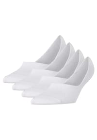 Burlington - Damen Füßlinge, 4er Pack - Everyday IN, Anti-Slip Heel, einfarbig - Blau
