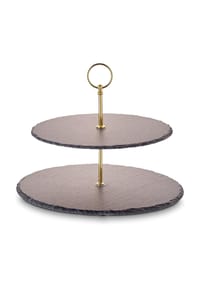 ECHTWERK® - Etagere mit 2 Ebenen - gold  mit  3 Ebene