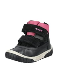 GEOX - Leder/Textil Stiefelette - Schwarz/Pink