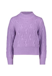 BETTY & CO - Grobstrick-Pullover mit Stehkragen - Flieder