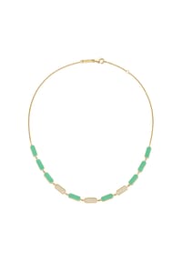 GIORGIO MARTELLO MILANO - Collier mit Emaille-Einlagen und Zirkonia, Silber 925 - gold