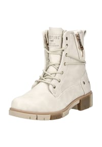 MUSTANG® - Lederimitat/Textil Stiefelette - Ivory