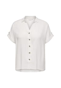 ONLY CARMAKOMA - Hemdbluse, Kurzarm, für Damen - 186518 SNOW WHITE