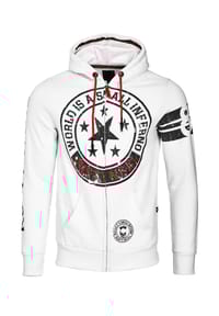 RUSTY NEAL® - Sweatjacke mit coolen Printmotiven - Anthrazit