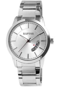 RAPTOR Raptor - Herren Quarz Armbanduhr Karlton mit Edelstahlgliederarmband - 3 ATM - Mineralglas - silber