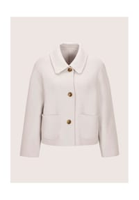 MADELEINE - Modische Jacke mit asymmetrischem Kragen - perlweiß / melange
