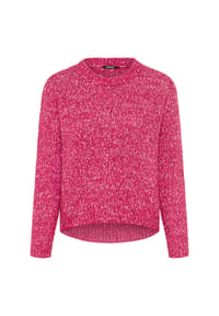 olsen - Pullover mit Allover-Dessin und Rundhalsausschnitt - Redberry Melange