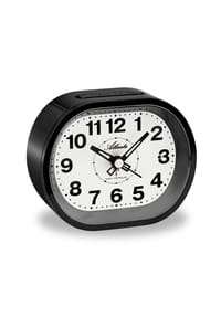 Atlanta by PARAGON - Funkwecker Analog mit  Licht,  Snooze & Crescendo - 1867/7 (Schwarz) - Schwarz