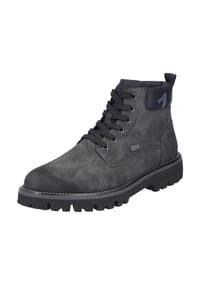rieker - Schnürstiefeletten, Emblem, Kunstleder, für Herren - ANTHRAZIT/SCHWAR