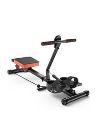 HOME FITNESS CODE - Hydraulisches Rudergerät mit 12 Widerstandsstufen, LCD-Monitor und Komfortsitz für Zuhause - 