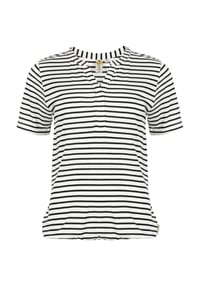 ROADSIGN® australia - Damen Blusenshirt Marina aus Viskose mit Streifen - weiss/schwarz