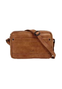 SANSIBAR - Umhängetasche Echt Leder - cognac