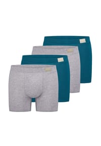 sloggi - Long Short / Pant 4er Pack men GO Natural - Grau / Dunkelblau