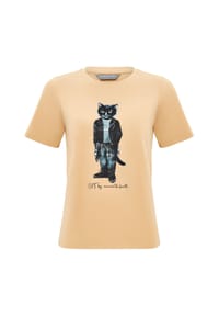cat e lolette - Beiges T-Shirt Rockerkatze - beige