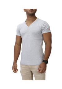 AKITO TANAKA T-Shirt in stylischem Slim Fit, Kurzarm Druckknopf Small Button Bild 1