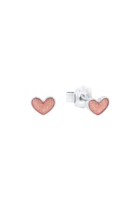 Prinzessin Lillifee - Mädchen Herz-Ohrstecker, 925er Silber - Lila