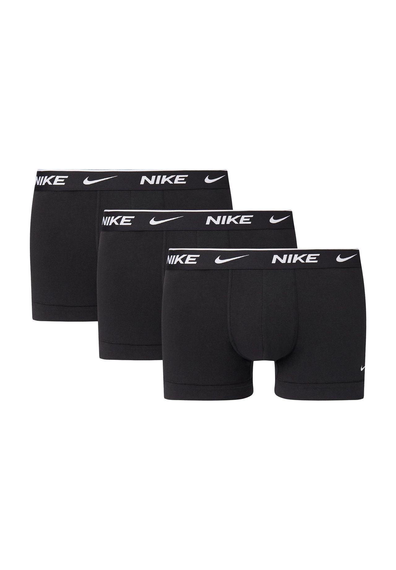 Nike Herren Schwarz Everyday Cotton Strech Trunk Boxer Short 3Er Pack - Anthrazit - Bild 7