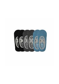 MUNADUNA - 3er-Pack Yoga-Socken mit Kreuzriemen Yoga-Socken,Baumwolle,Anti-Rutsch - Klassik-Grau Mix