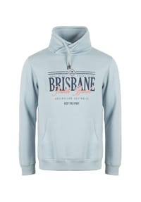 ROADSIGN® australia - Herren Sweatshirt Sky Tubeshirt mit Brisbane Typografie Print - hellblau