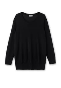 sheego - Strickpullover - schwarz